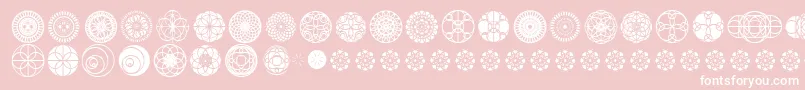 KaleidoscopicVision Font – White Fonts on Pink Background