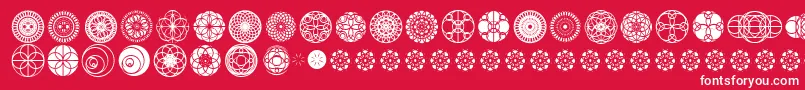 KaleidoscopicVision Font – White Fonts on Red Background