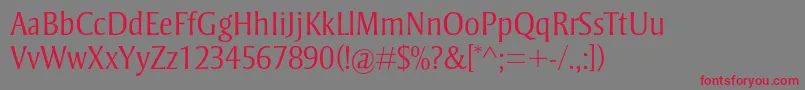 StrayhornmtstdLight Font – Red Fonts on Gray Background