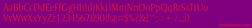 StrayhornmtstdLight Font – Red Fonts on Purple Background