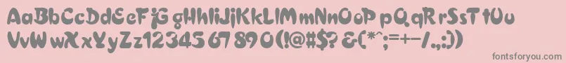 Croissant Font – Gray Fonts on Pink Background
