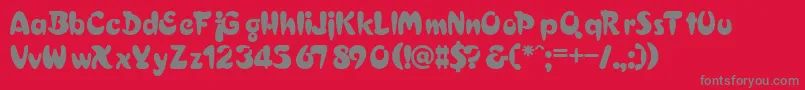 Croissant Font – Gray Fonts on Red Background