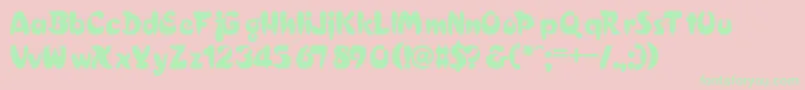 Croissant Font – Green Fonts on Pink Background