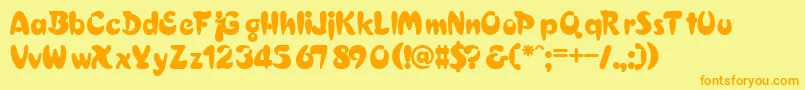 Croissant Font – Orange Fonts on Yellow Background