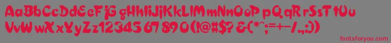 Croissant Font – Red Fonts on Gray Background