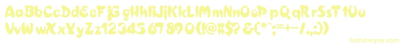 Croissant Font – Yellow Fonts on White Background