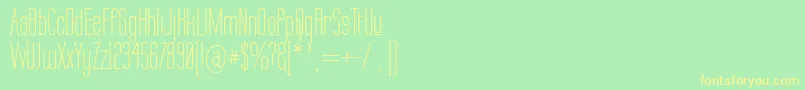 LabtopUpper Font – Yellow Fonts on Green Background