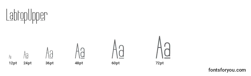 LabtopUpper Font Sizes