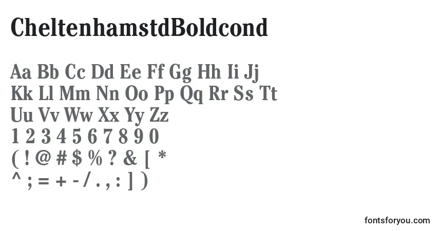 Шрифт CheltenhamstdBoldcond – алфавит, цифры, специальные символы