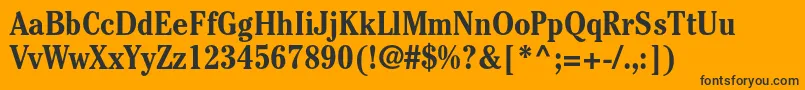 CheltenhamstdBoldcond Font – Black Fonts on Orange Background