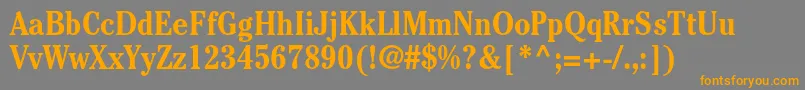 CheltenhamstdBoldcond Font – Orange Fonts on Gray Background