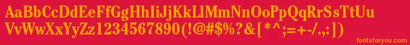 CheltenhamstdBoldcond Font – Orange Fonts on Red Background