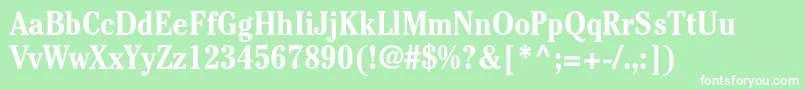 CheltenhamstdBoldcond Font – White Fonts on Green Background