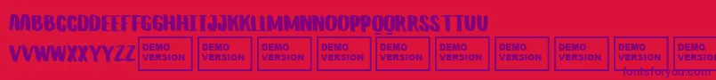 BetterTogetherCaps Font – Purple Fonts on Red Background