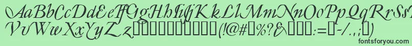 LyonesseTM Font – Black Fonts on Green Background