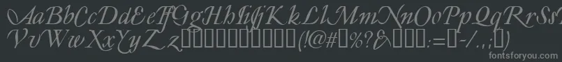 LyonesseTM Font – Gray Fonts on Black Background