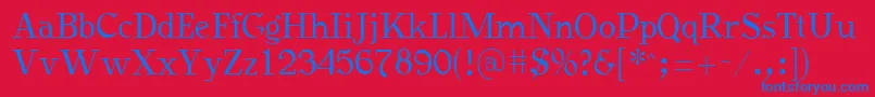 Safran Font – Blue Fonts on Red Background