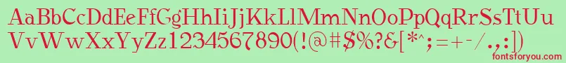 Safran Font – Red Fonts on Green Background