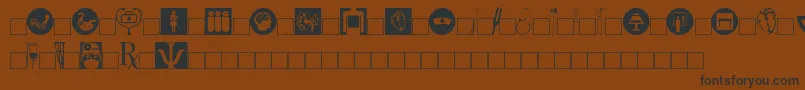 Healtsym Font – Black Fonts on Brown Background