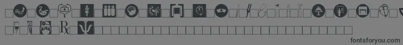 Healtsym Font – Black Fonts on Gray Background