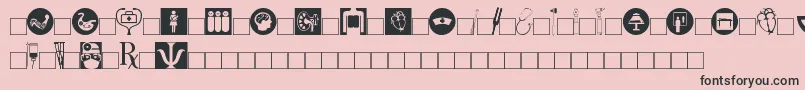 Шрифт Healtsym – чёрные шрифты на розовом фоне