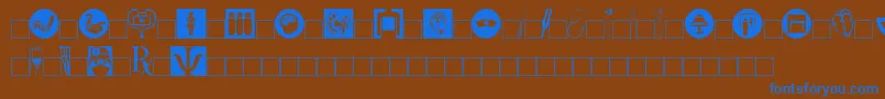 Healtsym Font – Blue Fonts on Brown Background