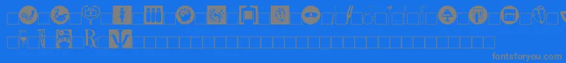 Healtsym Font – Gray Fonts on Blue Background