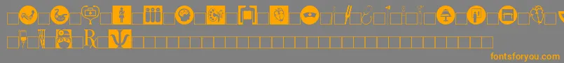 Healtsym Font – Orange Fonts on Gray Background