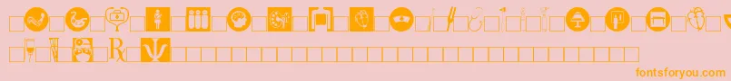 Healtsym Font – Orange Fonts on Pink Background