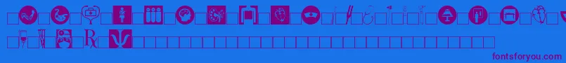 Healtsym Font – Purple Fonts on Blue Background