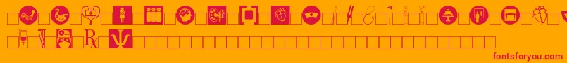 Healtsym Font – Red Fonts on Orange Background