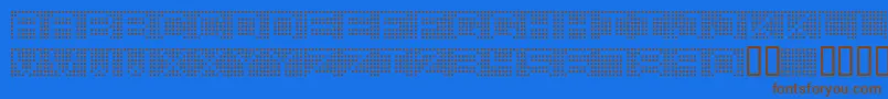 7incrg Font – Brown Fonts on Blue Background