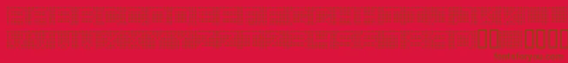 7incrg Font – Brown Fonts on Red Background