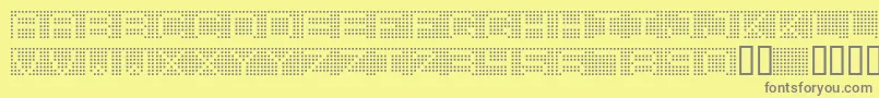 7incrg Font – Gray Fonts on Yellow Background