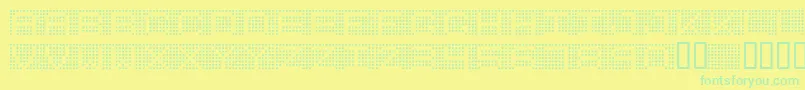 fuente 7incrg – Fuentes Verdes Sobre Fondo Amarillo