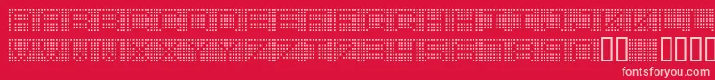 7incrg Font – Pink Fonts on Red Background