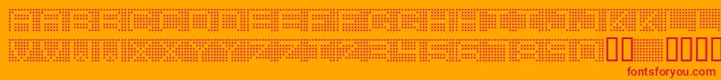 7incrg Font – Red Fonts on Orange Background