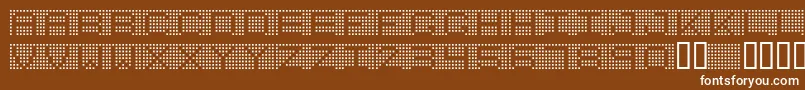 7incrg Font – White Fonts on Brown Background