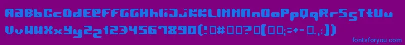 Pormask2039 Font – Blue Fonts on Purple Background