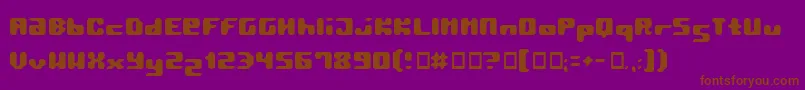Pormask2039 Font – Brown Fonts on Purple Background