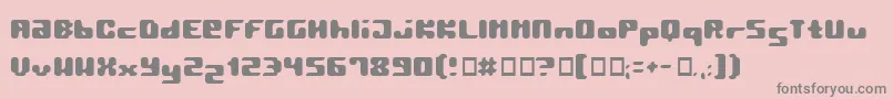 Pormask2039 Font – Gray Fonts on Pink Background