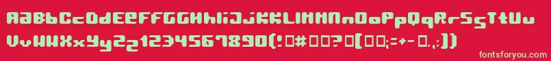 Pormask2039 Font – Green Fonts on Red Background