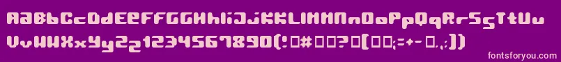 Pormask2039 Font – Pink Fonts on Purple Background