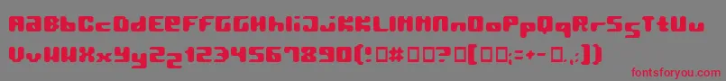 Pormask2039 Font – Red Fonts on Gray Background