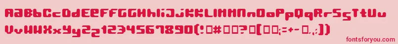 Pormask2039 Font – Red Fonts on Pink Background