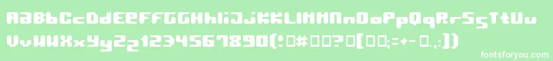 フォントPormask2039 – 緑の背景に白い文字
