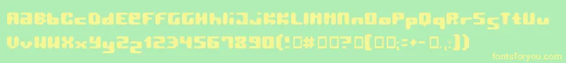 Pormask2039 Font – Yellow Fonts on Green Background