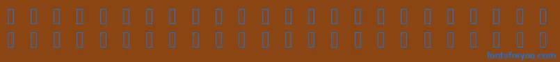 Czcionka Iconvault – niebieskie czcionki na brązowym tle