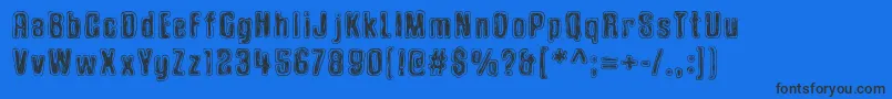 フォントOnionSoup – 黒い文字の青い背景