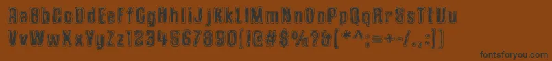 OnionSoup-Schriftart – Schwarze Schriften auf braunem Hintergrund